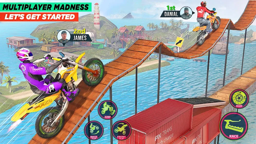 Bike Stunt Game: Tricks Master [МОД: Много денег, Монет и Все открыто] Screenshot 1
