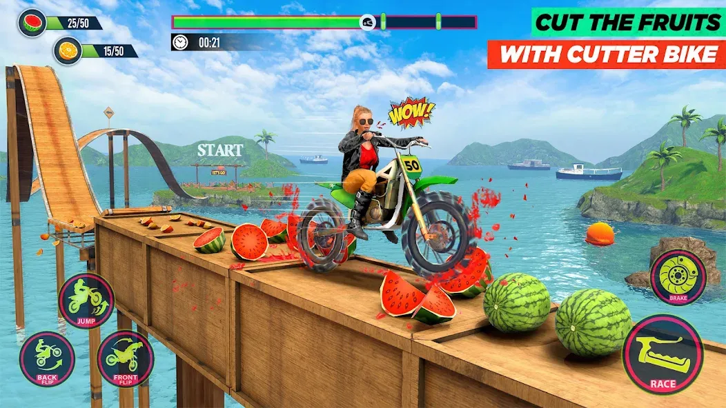Bike Stunt Game: Tricks Master [МОД: Много денег, Монет и Все открыто] Screenshot 2