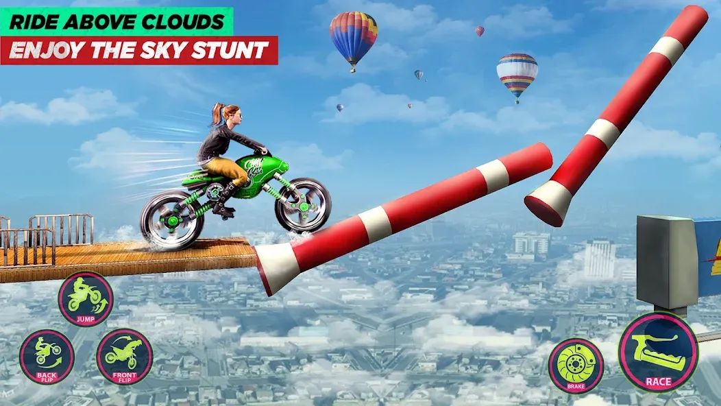 Bike Stunt Game: Tricks Master [МОД: Много денег, Монет и Все открыто] Screenshot 5