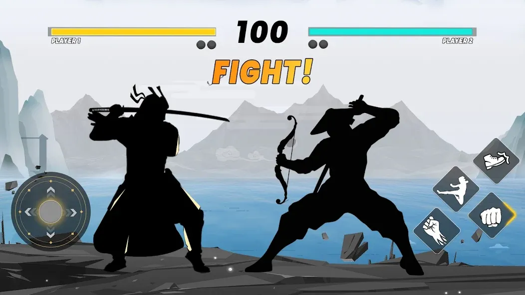 Sword Shadow Fighting Game 3D [МОД: Много монет, Открытые уровни и Мега MOD] Screenshot 1