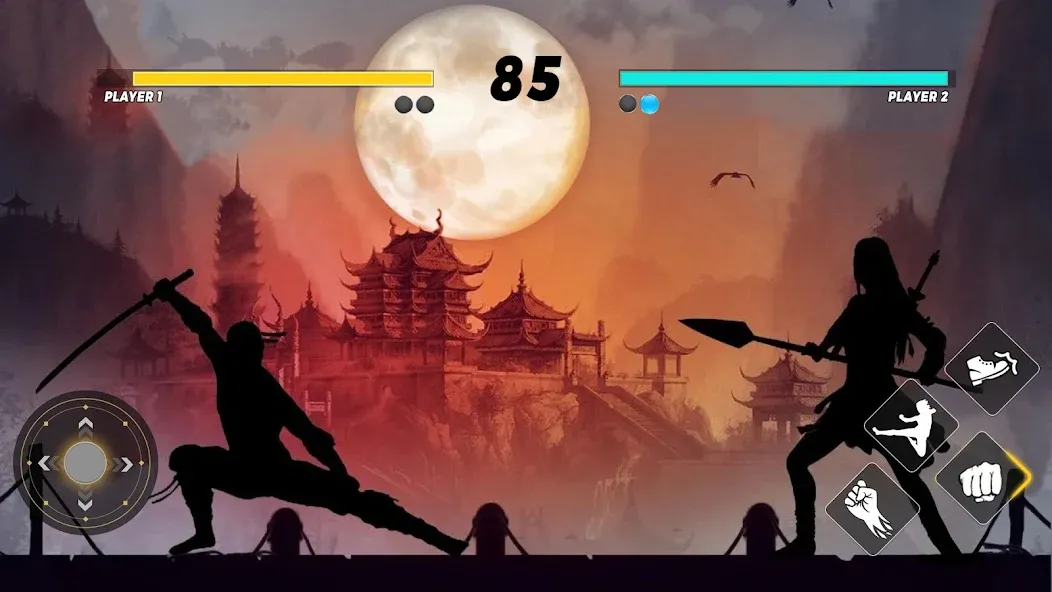 Sword Shadow Fighting Game 3D [МОД: Много монет, Открытые уровни и Мега MOD] Screenshot 2