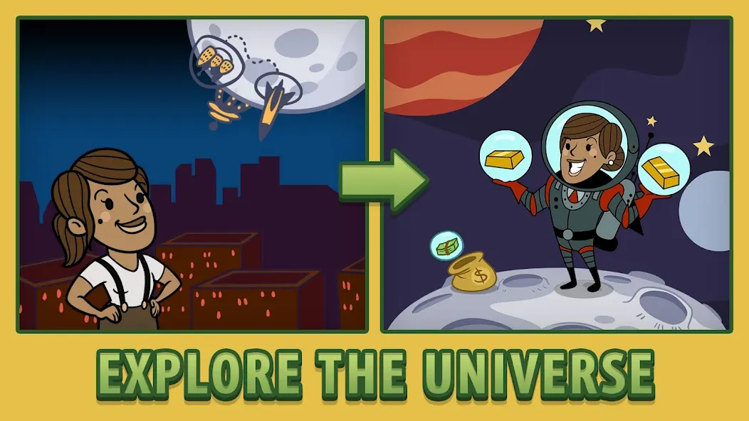 AdVenture Capitalist (ЭдВенчер Капиталист) [МОД: Меню, Бесконечные монеты и Открытые уровни] Screenshot 4