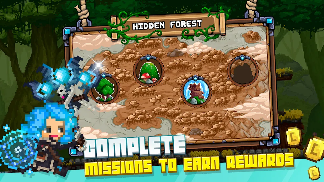 Bit Heroes Runner: Pixel Blitz (Бит Хероес Раннер) [МОД: Меню, Бесконечные монеты и Открытые уровни] Screenshot 3