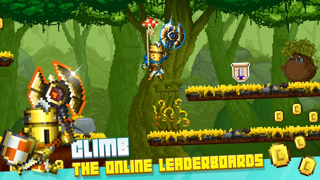 Bit Heroes Runner: Pixel Blitz (Бит Хероес Раннер) [МОД: Меню, Бесконечные монеты и Открытые уровни] Screenshot 4