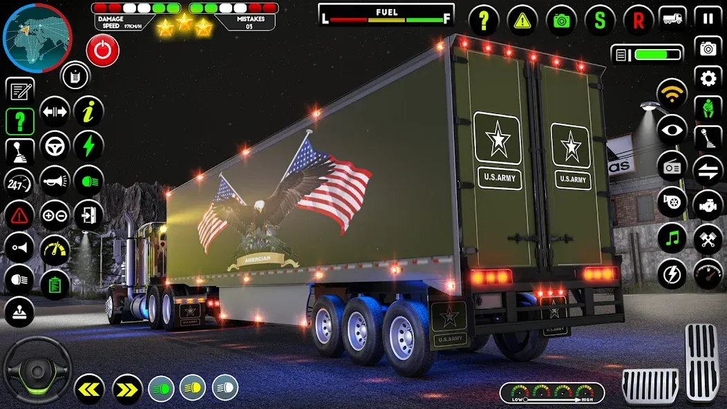 Army Truck Transporter Game 3D [МОД: Меню, Бесконечные монеты и Открытые уровни] Screenshot 2
