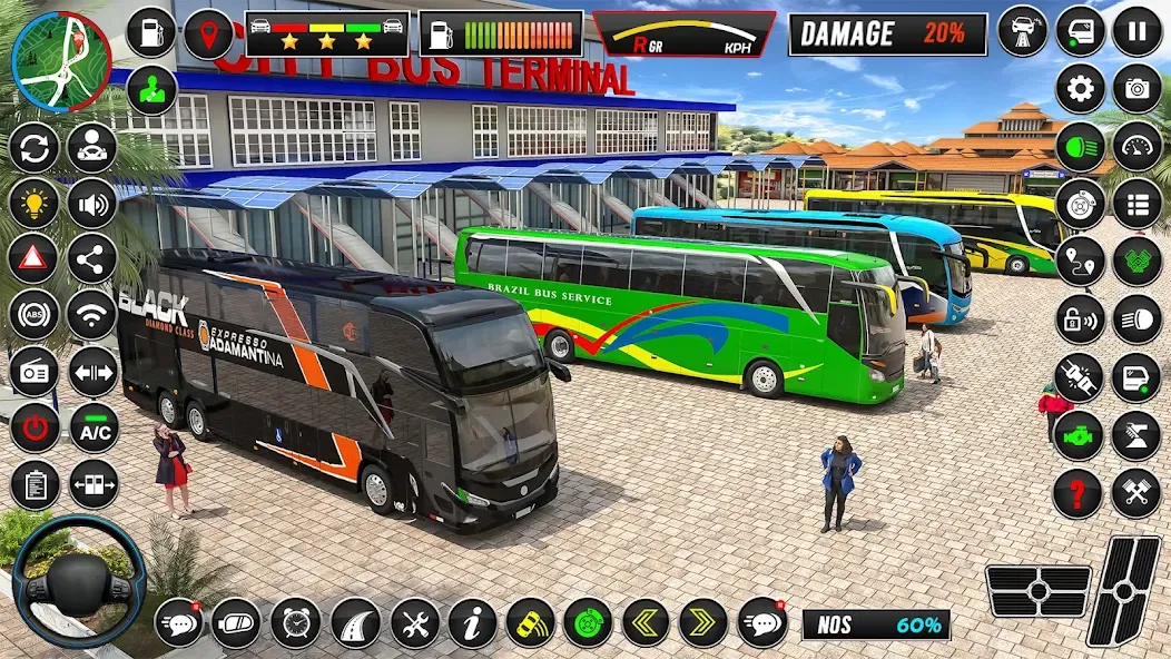 City Coach Bus Driver Games 3D [МОД: Много денег, Монет и Все открыто] Screenshot 1