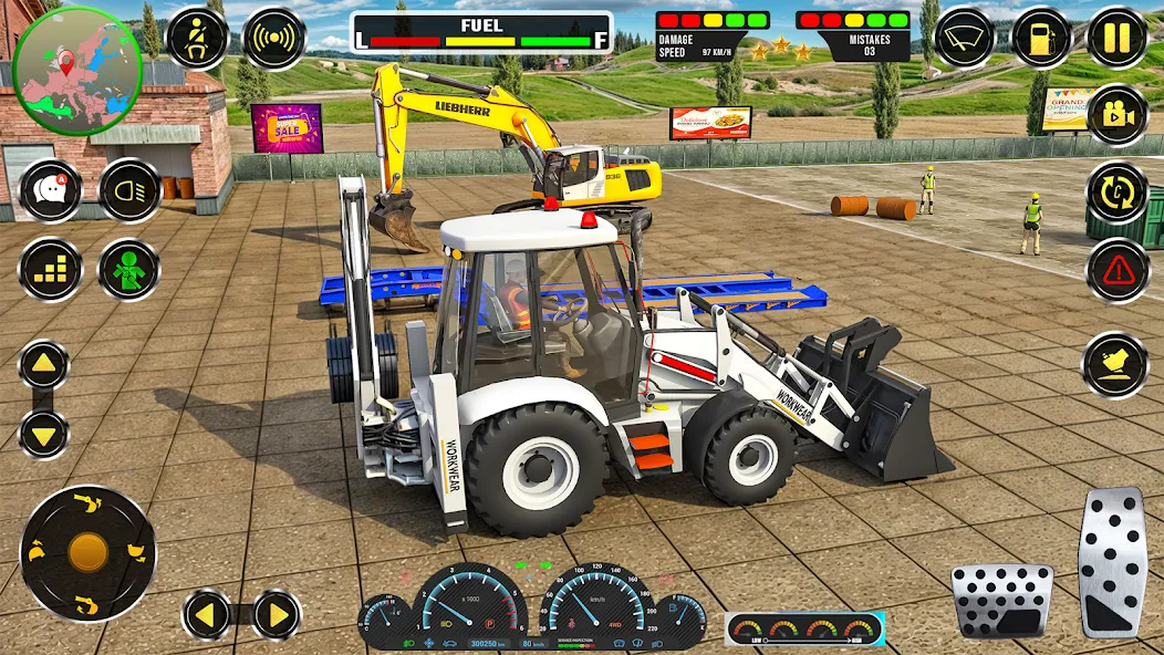 Real JCB Construction Games 3D [МОД: Меню, Бесконечные монеты и Открытые уровни] Screenshot 1