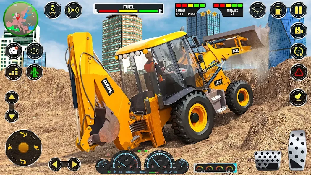 Real JCB Construction Games 3D [МОД: Меню, Бесконечные монеты и Открытые уровни] Screenshot 5