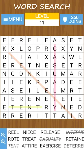 Word search, criss-cross, etc [МОД: Меню, Бесконечные монеты и Открытые уровни] Screenshot 1