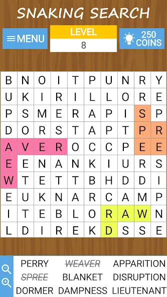 Word search, criss-cross, etc [МОД: Меню, Бесконечные монеты и Открытые уровни] Screenshot 2