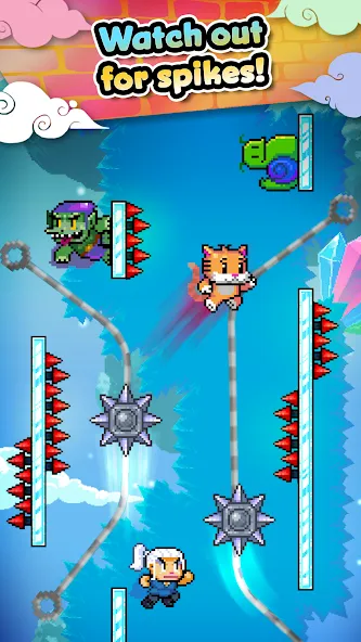 Wall Kickers (Уолл Кикерс) [МОД: Меню, Бесконечные монеты и Открытые уровни] Screenshot 4