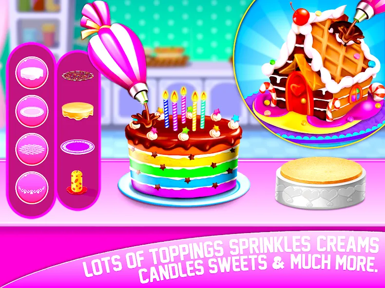 Cake Maker Sweet Bakery Games [МОД: Бесконечные деньги, Монеты и Мега MOD] Screenshot 1