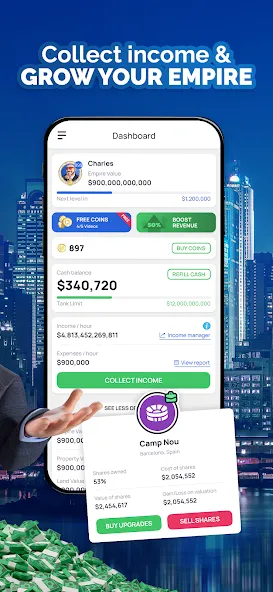 Landlord - Estate Trading Game (Лендлорд) [МОД: Меню, Бесконечные монеты и Открытые уровни] Screenshot 2