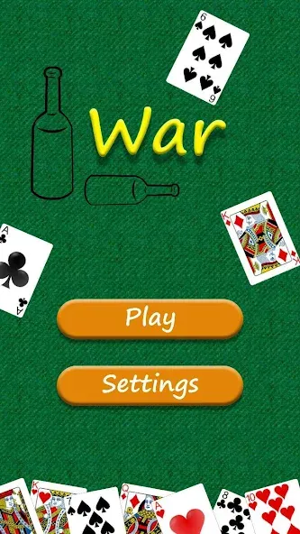 War - card game [МОД: Меню, Бесконечные монеты и Открытые уровни] Screenshot 1