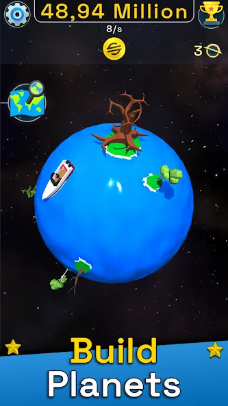 Planet Evolution: Idle Clicker (Планета Эволюция) [МОД: Все открыто, Дополнительные деньги и Меню MOD] Screenshot 1