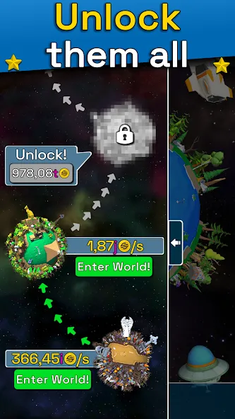 Planet Evolution: Idle Clicker (Планета Эволюция) [МОД: Все открыто, Дополнительные деньги и Меню MOD] Screenshot 5