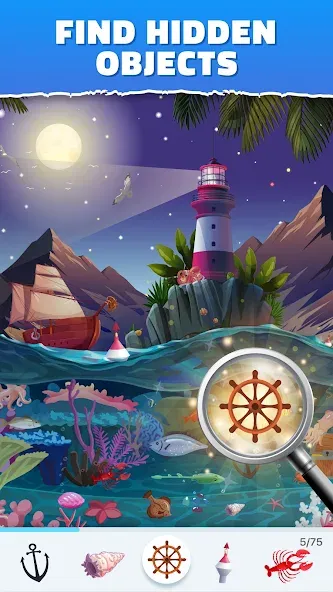 Bright Objects - Hidden Object [МОД: Много монет, Открытые уровни и Мега MOD] Screenshot 1