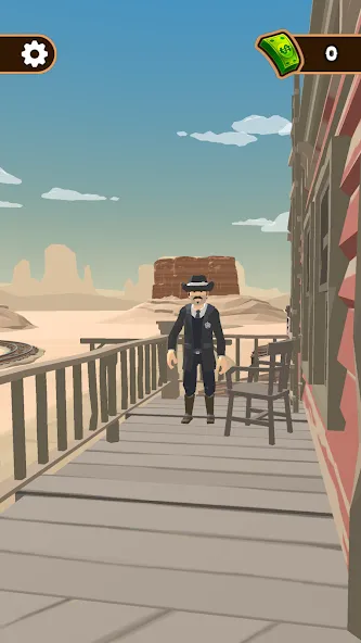 Western Cowboy: Shooting Game (Вестерн Каубой) [МОД: Меню, Бесконечные монеты и Открытые уровни] Screenshot 1
