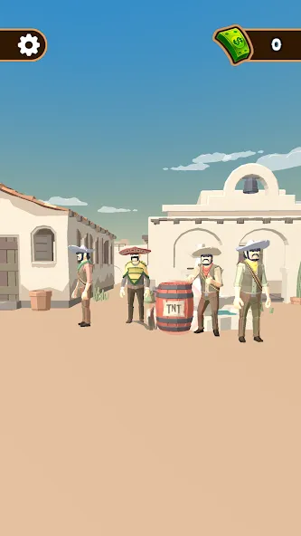 Western Cowboy: Shooting Game (Вестерн Каубой) [МОД: Меню, Бесконечные монеты и Открытые уровни] Screenshot 2