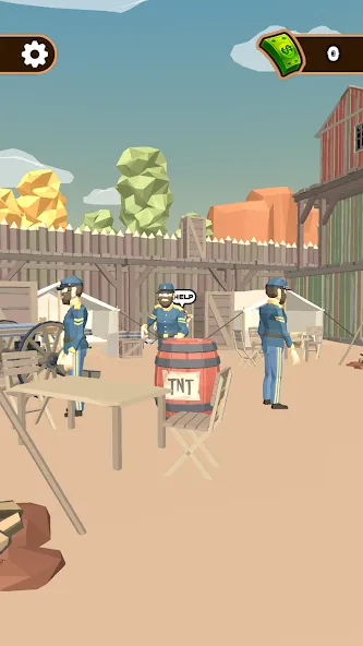 Western Cowboy: Shooting Game (Вестерн Каубой) [МОД: Меню, Бесконечные монеты и Открытые уровни] Screenshot 3