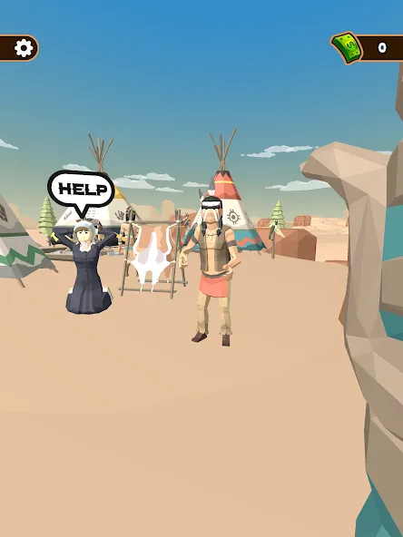 Western Cowboy: Shooting Game (Вестерн Каубой) [МОД: Меню, Бесконечные монеты и Открытые уровни] Screenshot 5