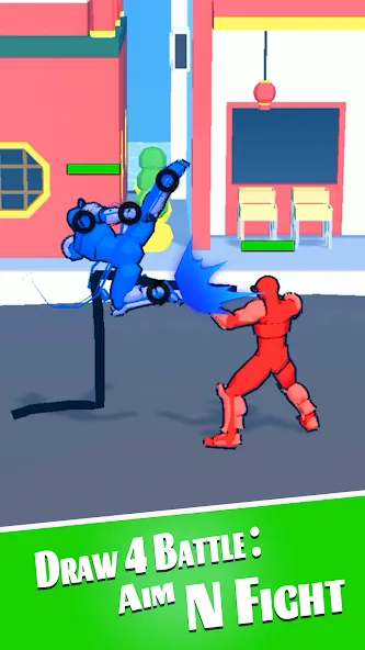 Draw 4 Battle: Aim N Fight (Драв 4 Баттл) [МОД: Много монет, Открытые уровни и Мега MOD] Screenshot 2