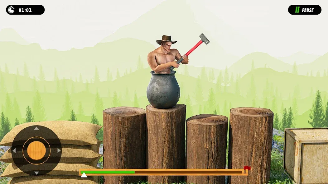 Hammer Climber Man: Pot Man 3D [МОД: Все открыто, Дополнительные деньги и Меню MOD] Screenshot 3