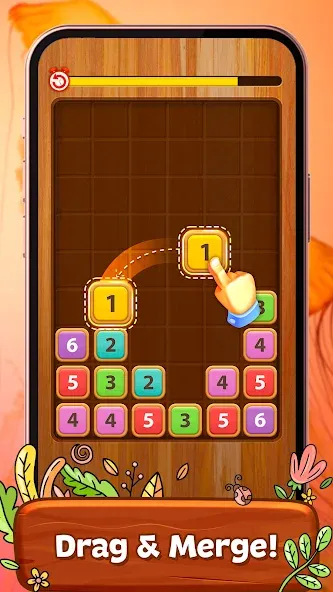 Merge Wood: Block Puzzle (Мерж Вуд) [МОД: Все открыто, Дополнительные деньги и Меню MOD] Screenshot 1
