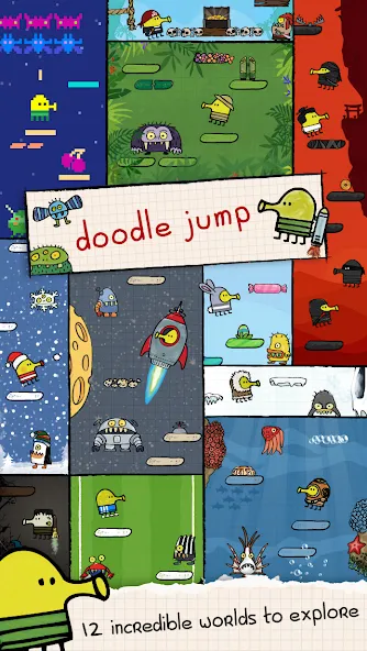 Doodle Jump (Дудл Джамп) [МОД: Много денег, Монет и Все открыто] Screenshot 2