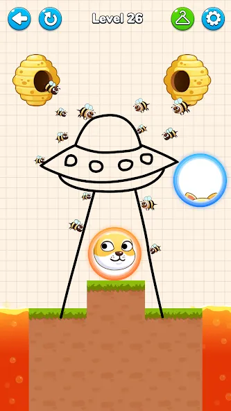 Draw to Save - Save the Dog [МОД: Все открыто, Дополнительные деньги и Меню MOD] Screenshot 2