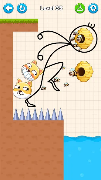 Draw to Save - Save the Dog [МОД: Все открыто, Дополнительные деньги и Меню MOD] Screenshot 4
