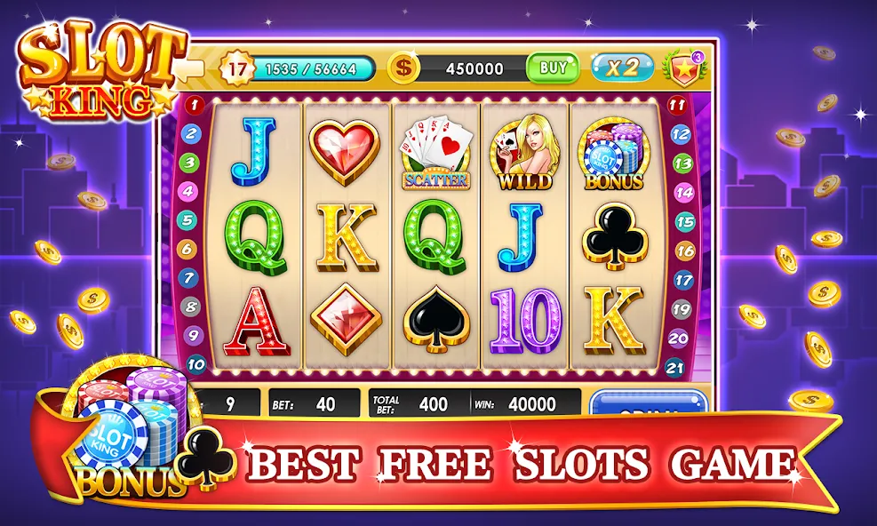 Slots Machines - Vegas Casino [МОД: Много монет, Открытые уровни и Мега MOD] Screenshot 3