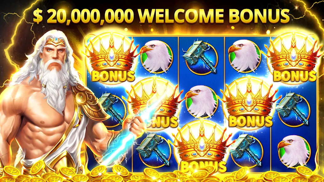 Slots Myth - Slot Machines [МОД: Много монет, Открытые уровни и Мега MOD] Screenshot 1