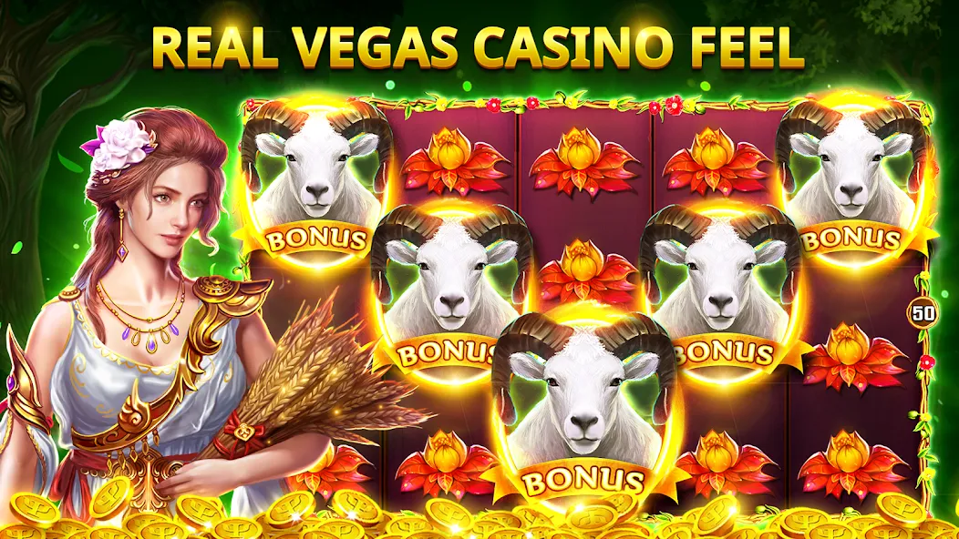 Slots Myth - Slot Machines [МОД: Много монет, Открытые уровни и Мега MOD] Screenshot 4