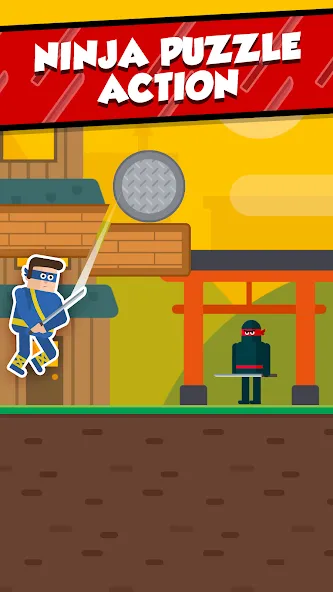 Mr Ninja - Slicey Puzzles (Мистер Ниндзя) [МОД: Много монет, Открытые уровни и Мега MOD] Screenshot 1