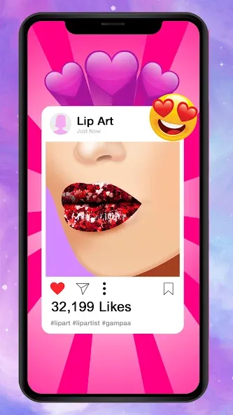 Lip Art Makeup Beauty Game [МОД: Много монет, Открытые уровни и Мега MOD] Screenshot 2