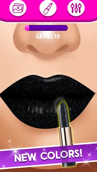 Lip Art Makeup Beauty Game [МОД: Много монет, Открытые уровни и Мега MOD] Screenshot 3
