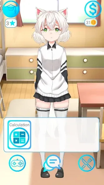 My anime girl 2 (Май аниме грл 2) [МОД: Все открыто, Дополнительные деньги и Меню MOD] Screenshot 1