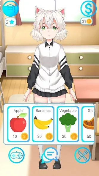 My anime girl 2 (Май аниме грл 2) [МОД: Все открыто, Дополнительные деньги и Меню MOD] Screenshot 2