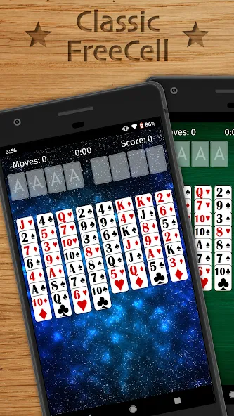 FreeCell Solitaire Classic (Фрисел Солитер Классик) [МОД: Много монет, Открытые уровни и Мега MOD] Screenshot 1