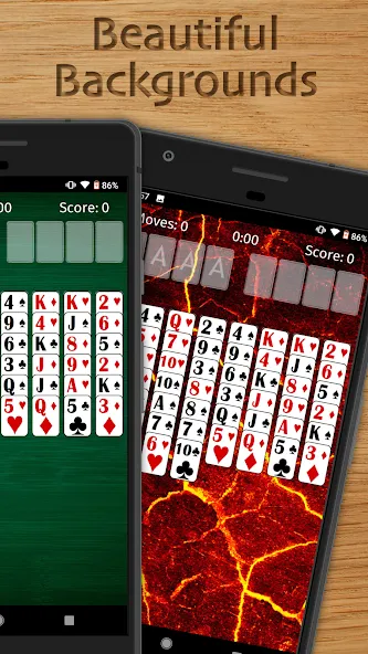FreeCell Solitaire Classic (Фрисел Солитер Классик) [МОД: Много монет, Открытые уровни и Мега MOD] Screenshot 2