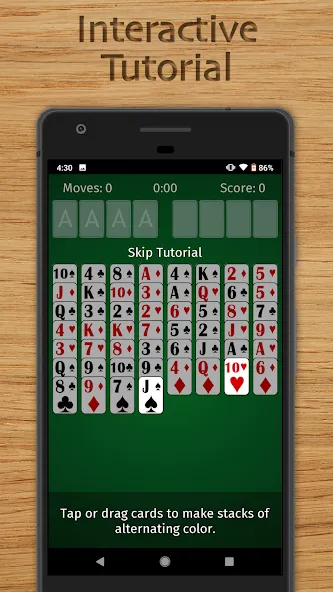 FreeCell Solitaire Classic (Фрисел Солитер Классик) [МОД: Много монет, Открытые уровни и Мега MOD] Screenshot 5