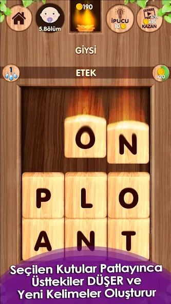Düşen! Kelime Oyunu [МОД: Много денег, Монет и Все открыто] Screenshot 2
