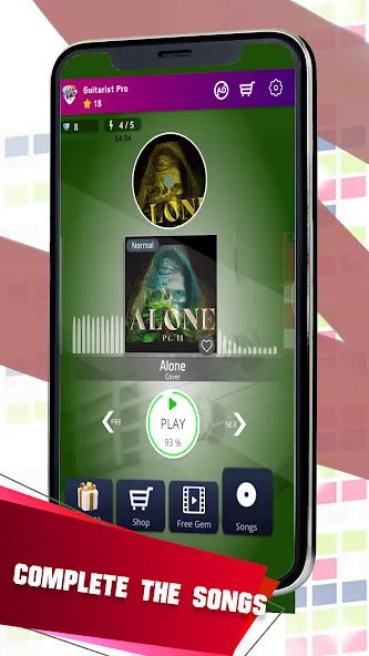 Guitarist 2: Guitar Music Game (Гитарист про) [МОД: Бесконечные деньги, Монеты и Мега MOD] Screenshot 4