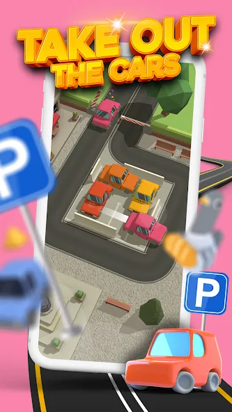 Parking Jam 3D (Парковочный затор 3D) [МОД: Меню, Бесконечные монеты и Открытые уровни] Screenshot 1