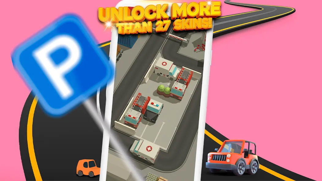 Parking Jam 3D (Парковочный затор 3D) [МОД: Меню, Бесконечные монеты и Открытые уровни] Screenshot 3