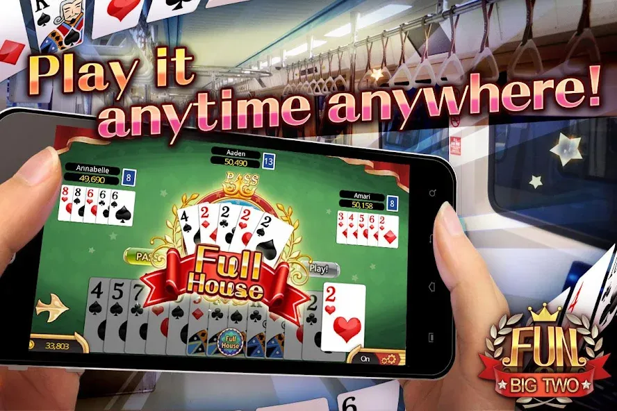 Fun Big 2 Taiwan: Card Craze (Фан Биг 2 Тайвань) [МОД: Бесконечные деньги, Монеты и Мега MOD] Screenshot 3
