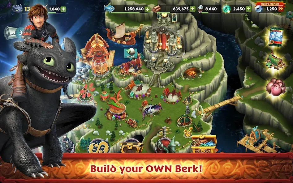 Dragons: Rise of Berk (Драгонс) [МОД: Бесконечные деньги, Монеты и Мега MOD] Screenshot 1