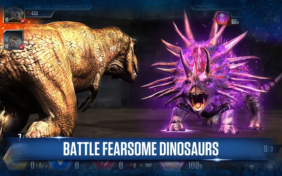 Jurassic World™: The Game (Джурассик Ворлд) [МОД: Все открыто, Дополнительные деньги и Меню MOD] Screenshot 1