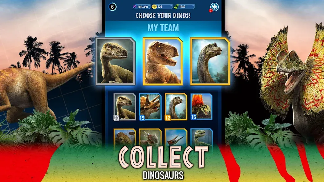 Jurassic World Alive (Джурассик Ворлд) [МОД: Деньги, Монеты и Меню MOD] Screenshot 4